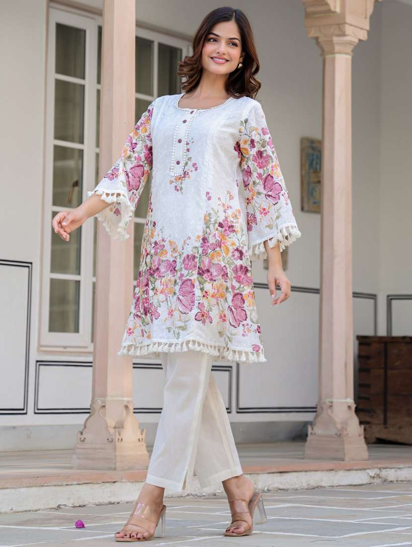women floral print ethnic co-ord set - 22037018 -  Standard Image - 1