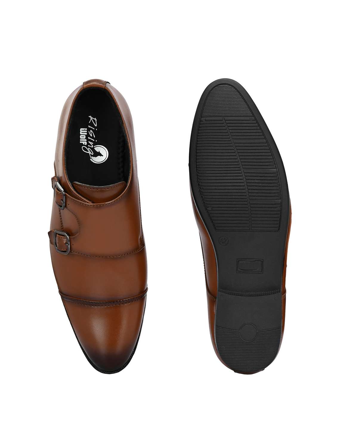 men tan solid monk strap - 22037036 -  Standard Image - 4