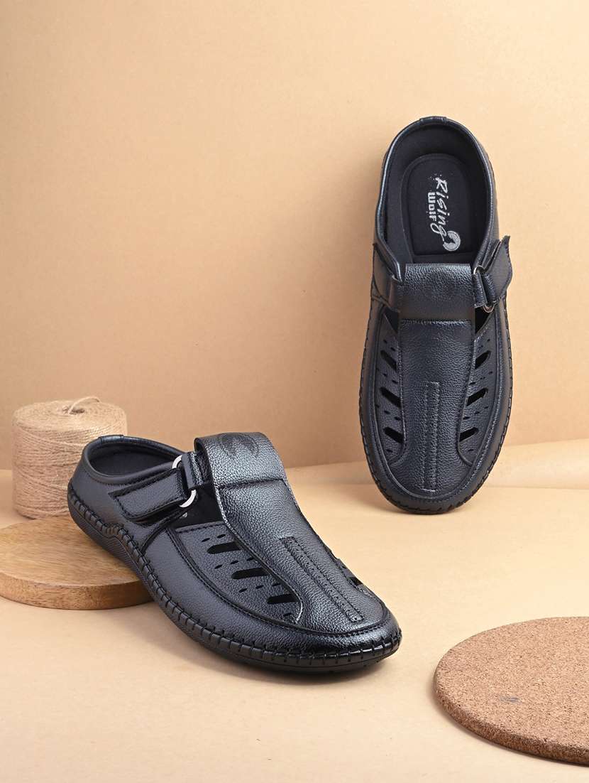 men blue slip on sandal - 22037040 -  Standard Image - 1