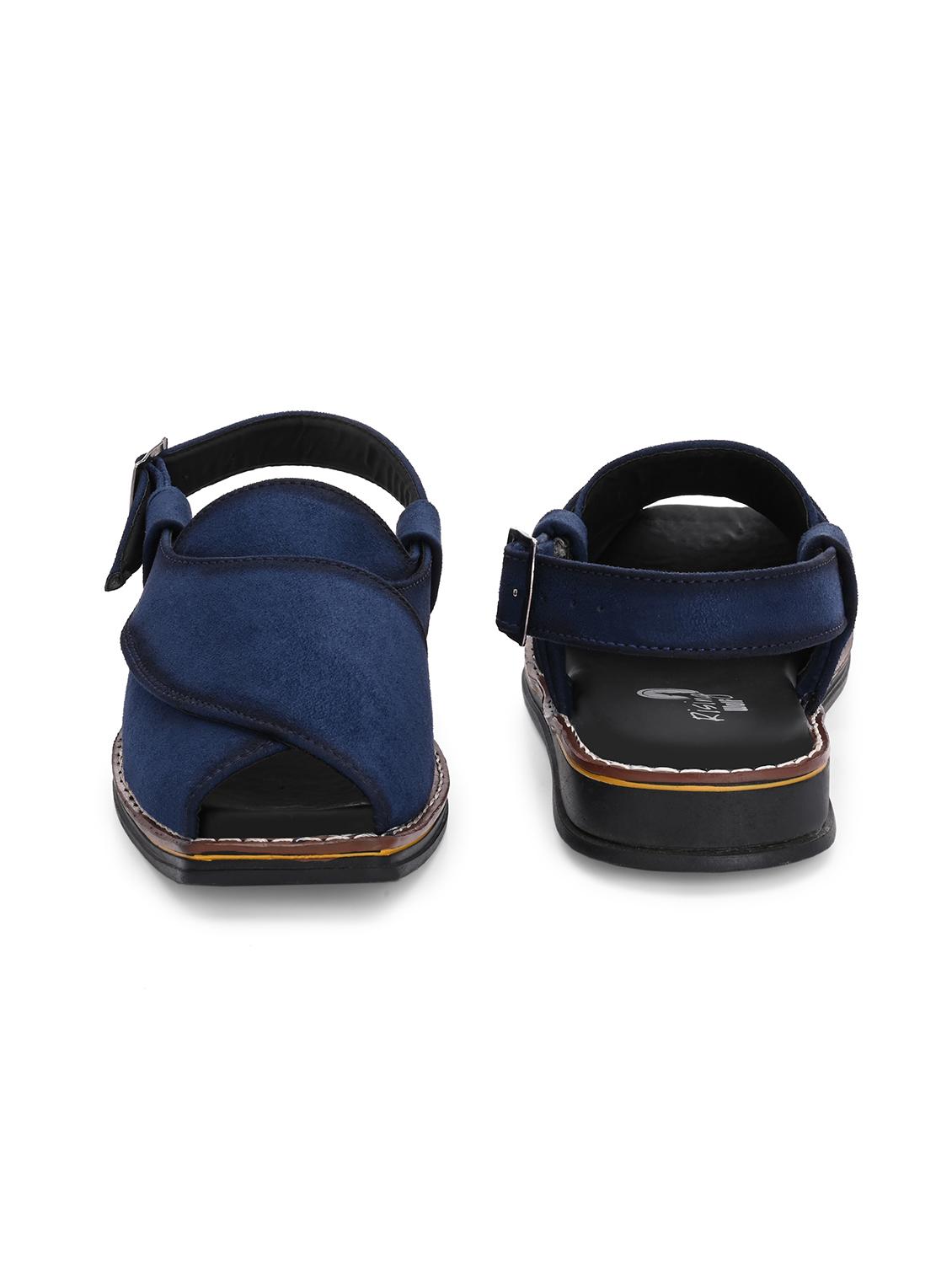men solid back strap sandal - 22037045 - Standard Image - 4