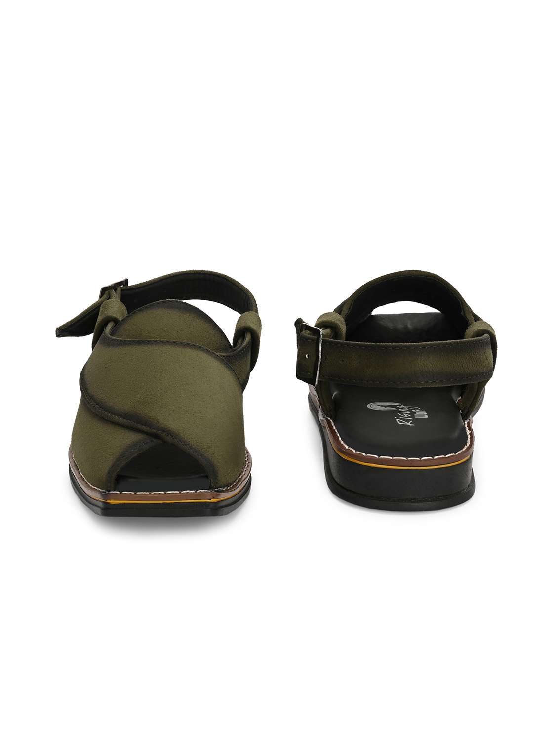 men solid back strap sandal - 22037046 -  Standard Image - 4