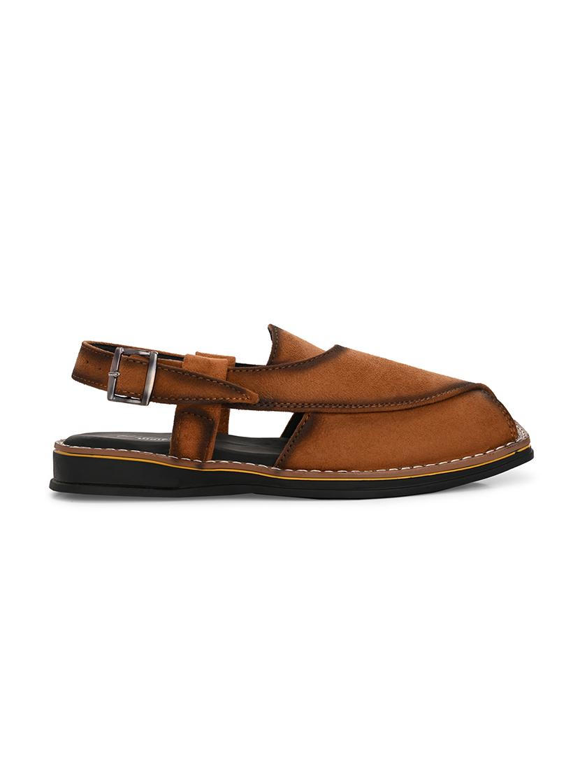 men solid back strap sandal - 22037047 - Standard Image - 1