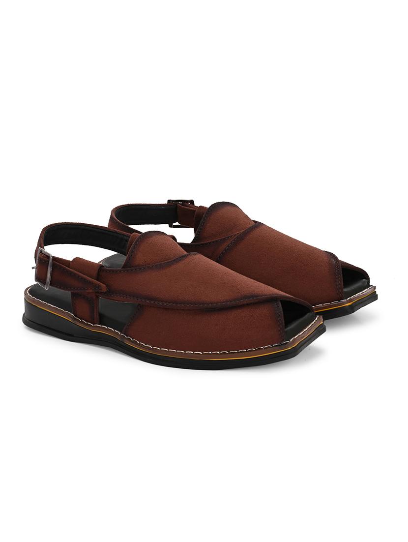 men solid back strap sandal - 22037048 -  Standard Image - 1