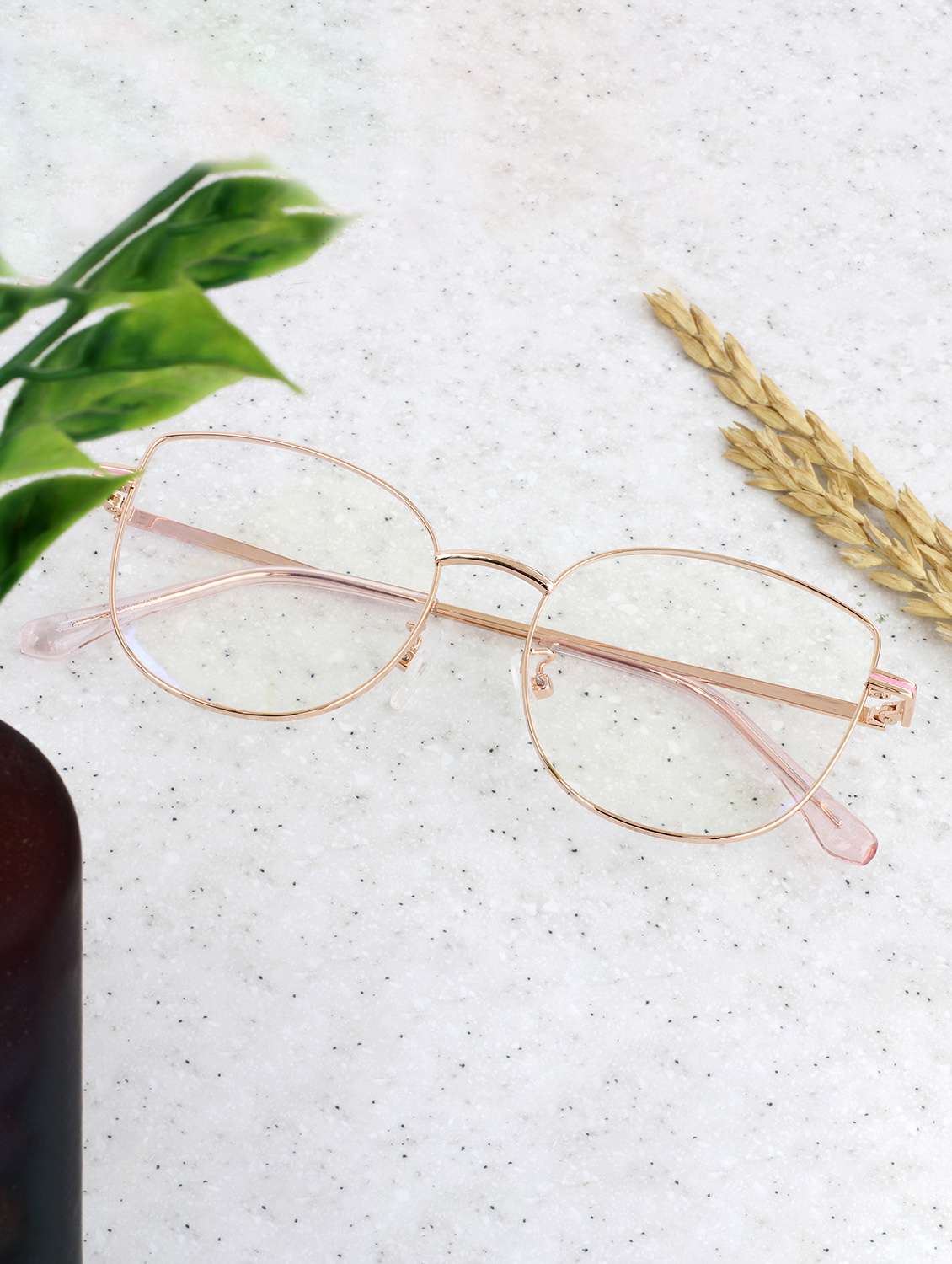 cat eye pink women spectacles