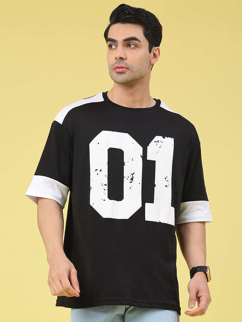 men typographic short sleeve loose fit t-shirt - 22037569 -  Standard Image - 1
