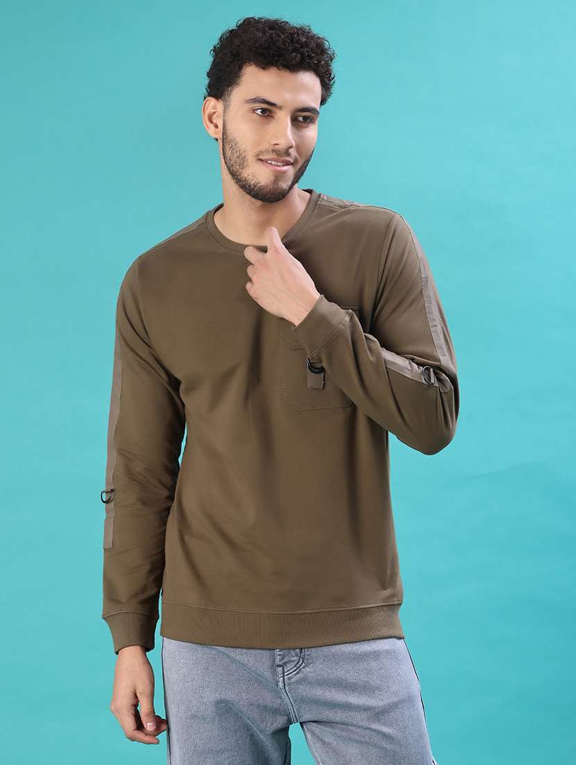 men solid long sleeve regular fit sweatshirt - 22037608 -  Standard Image - 1