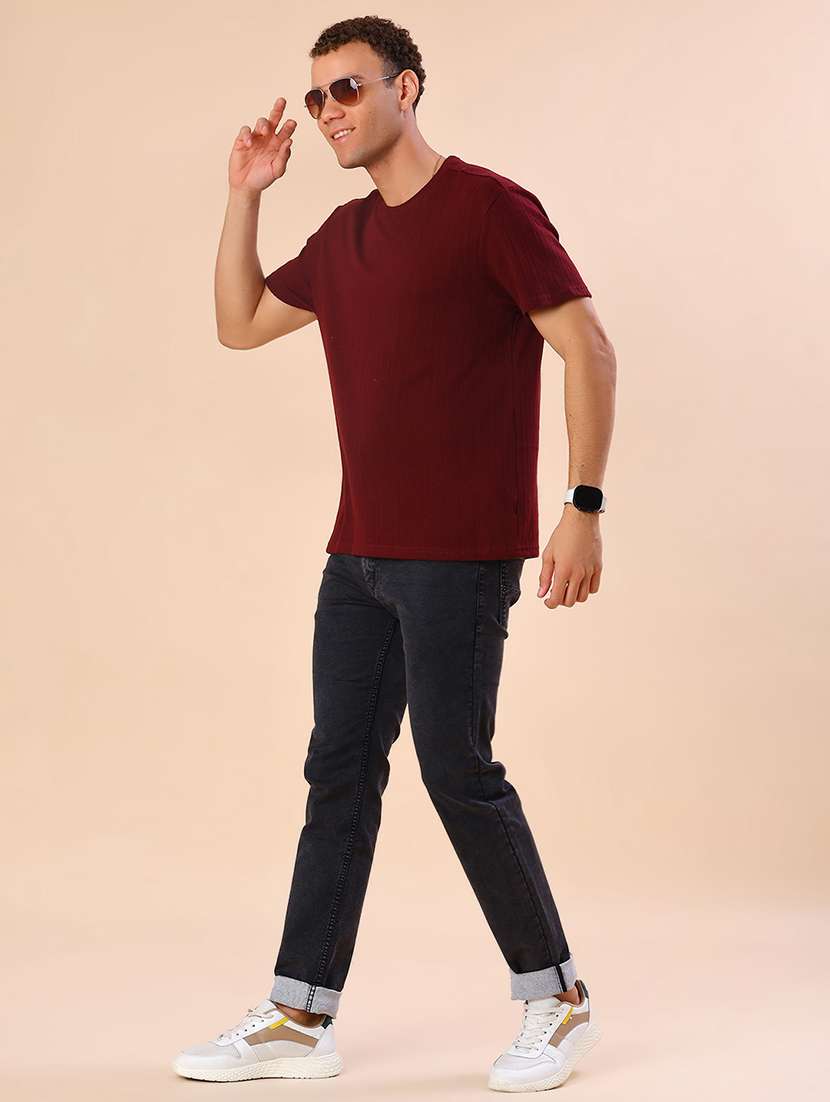 men solid short sleeve regular fit t-shirt - 22037660 - Standard Image - 4