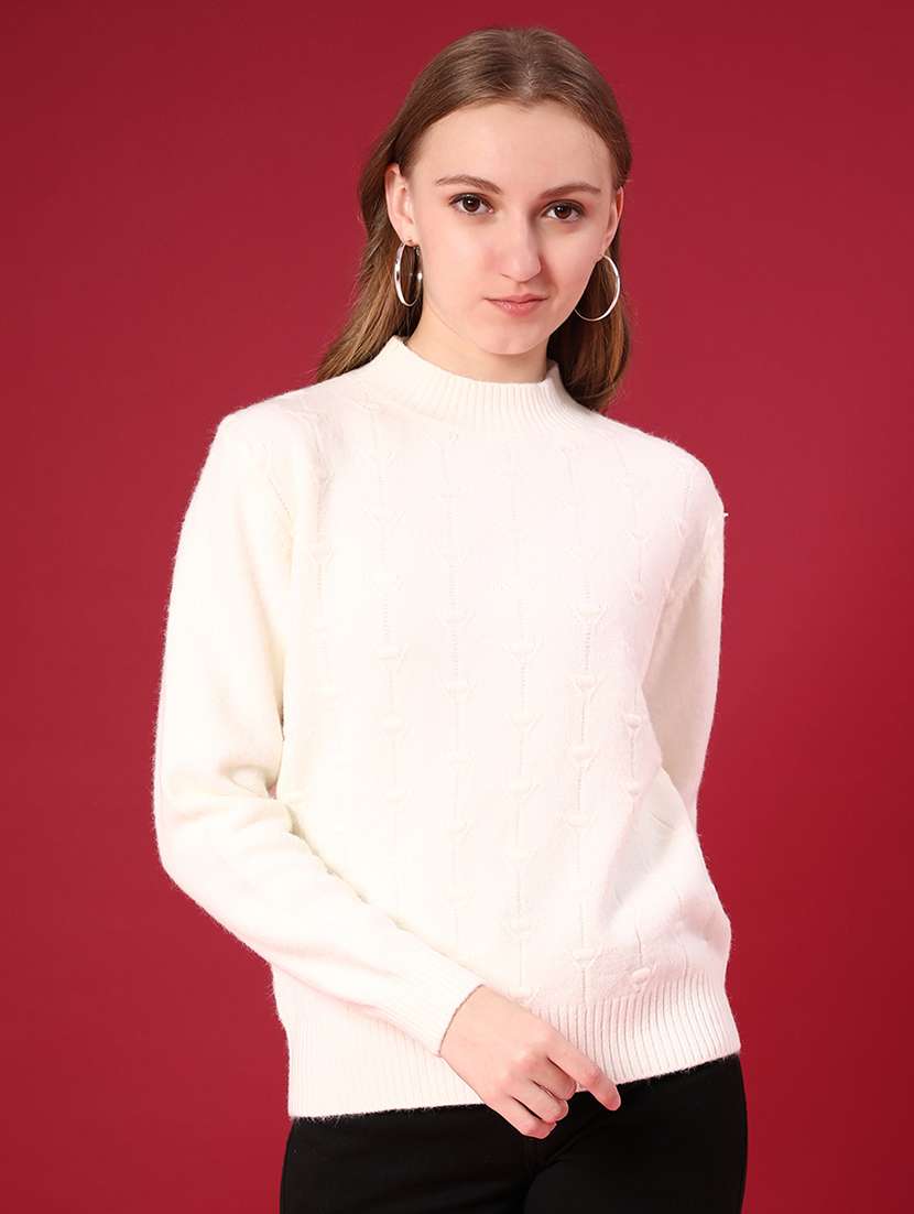 women self design long sleeve pullover - 22037696 -  Standard Image - 1