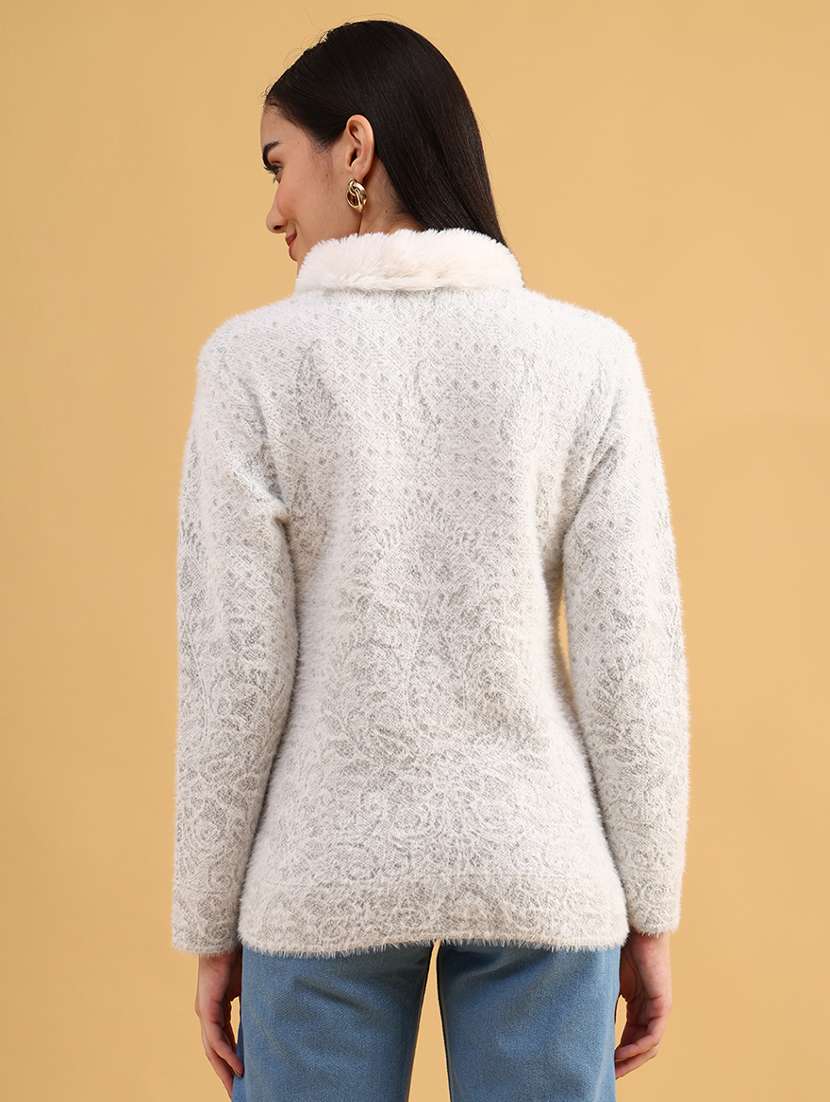 women self designed long sleeve cardigan - 22037723 -  Standard Image - 4