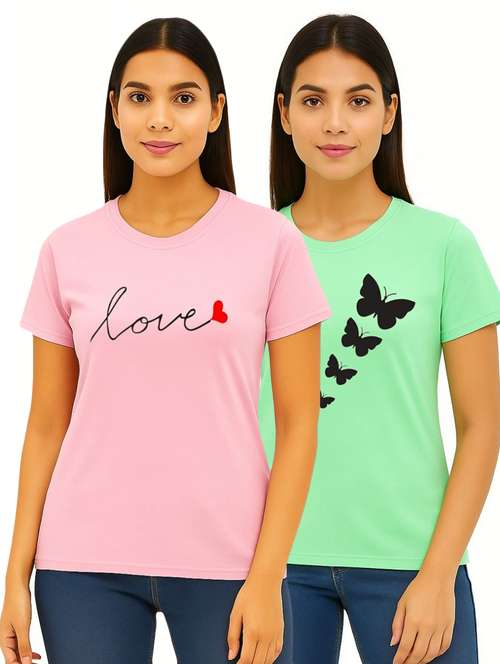green cotton blend regular tshirt - 22037822 -  Standard Image - 0