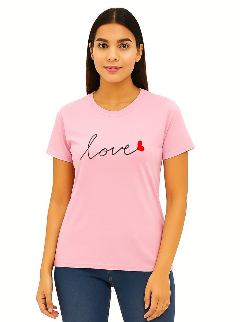 pink cotton blend regular tshirt - 22037823 - Standard Image - 1