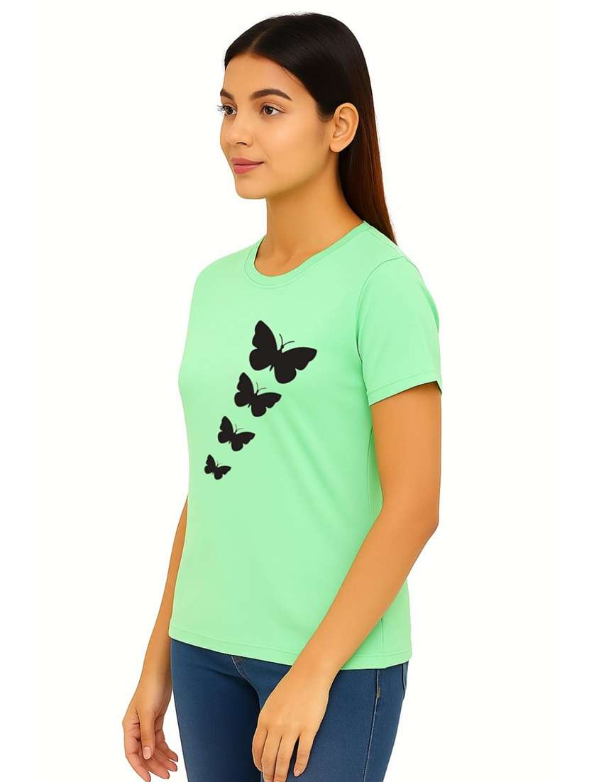 green cotton blend regular tshirt - 22037832 -  Standard Image - 1
