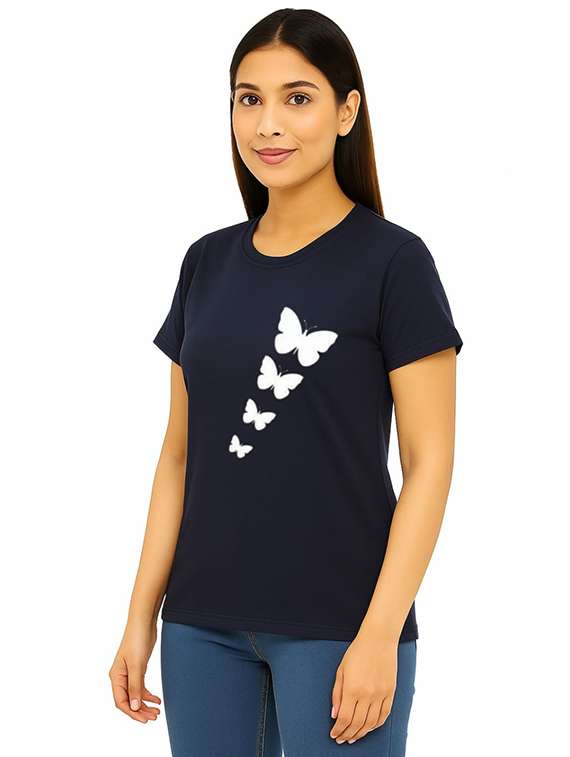 women printed short sleeve regular t-shirt - 22037835 -  Standard Image - 1