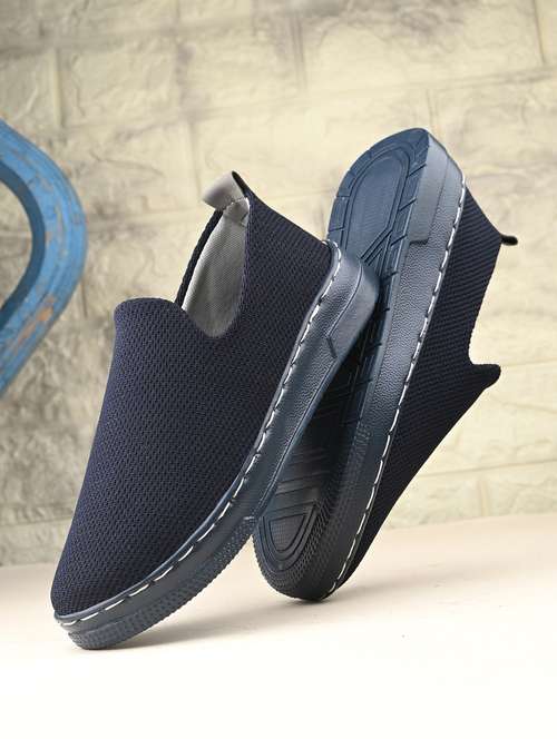 men solid blue slip on loafer - 22037841 -  Standard Image - 0
