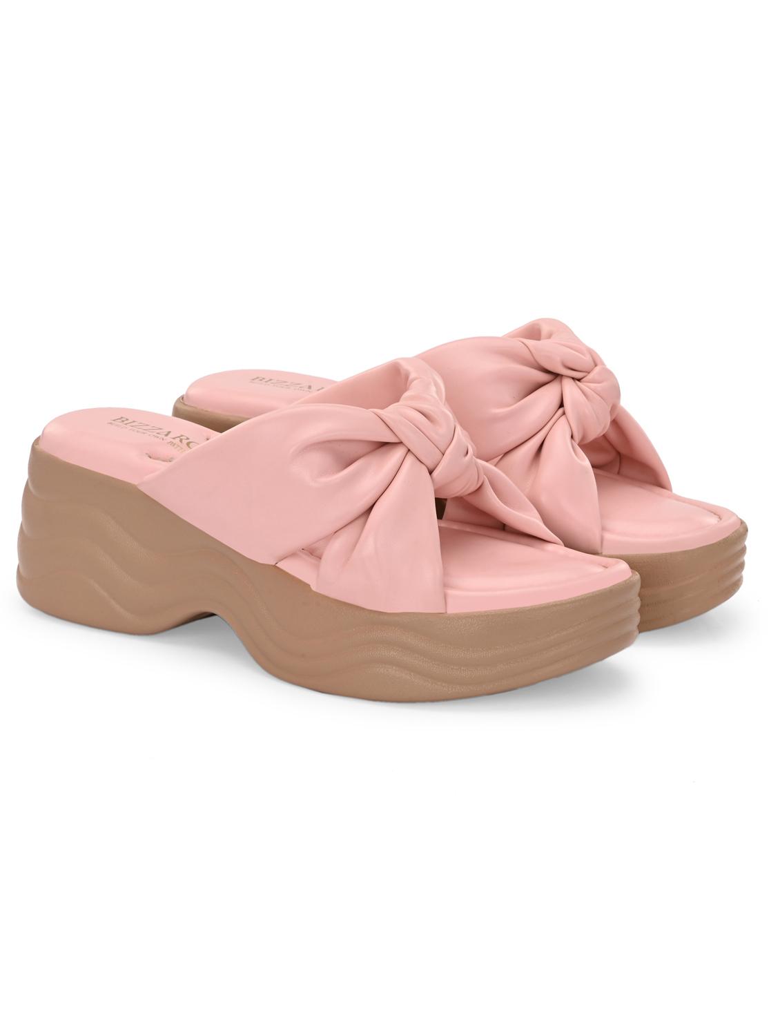 women pink slip on wedge - 22037845 - Standard Image - 1