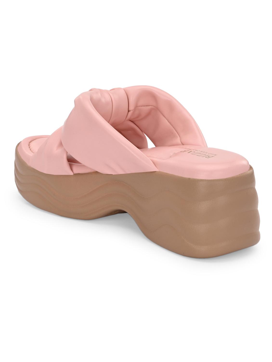 women pink slip on wedge - 22037845 - Standard Image - 4