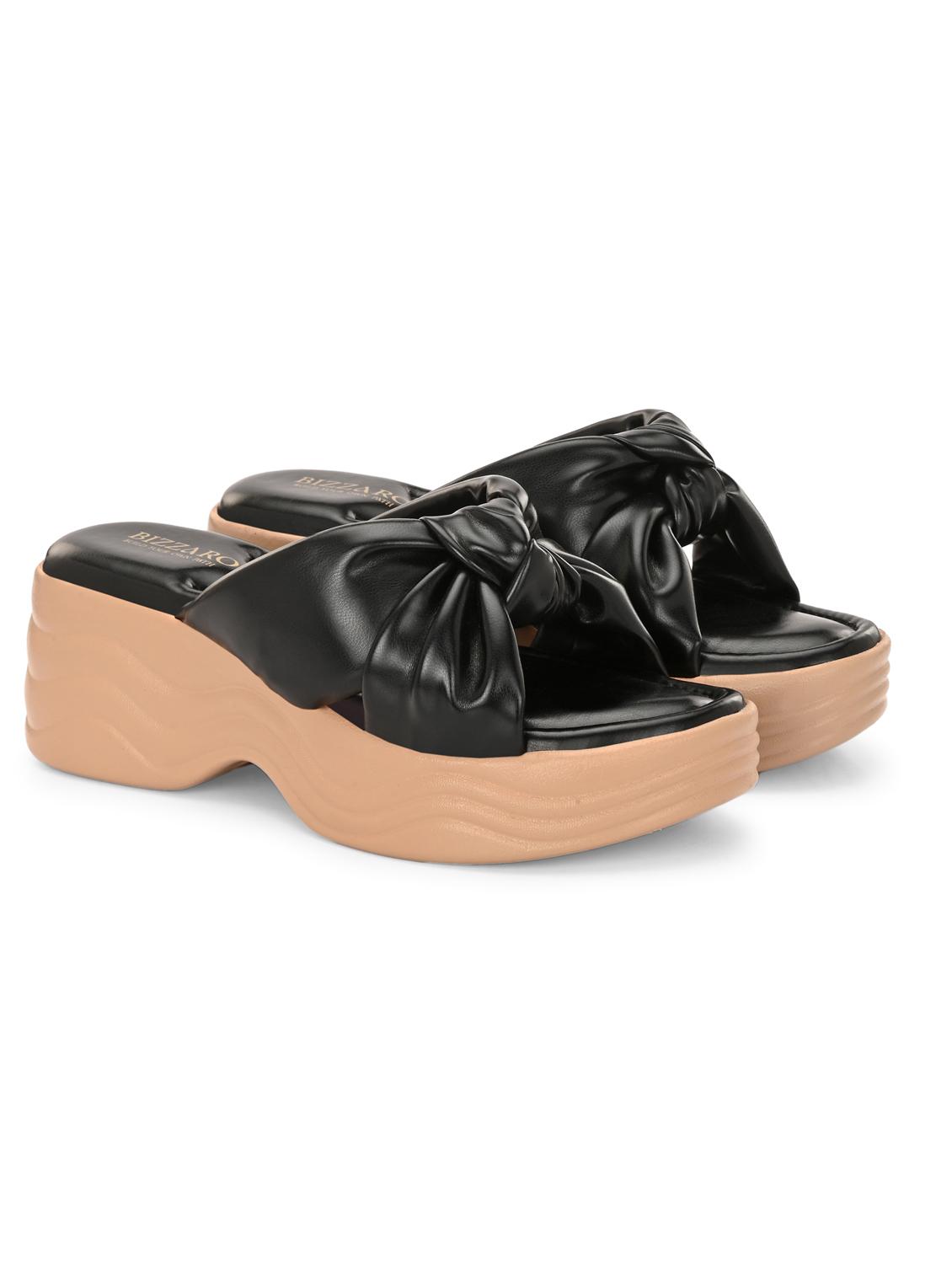 women black slip on wedge - 22037846 - Standard Image - 1