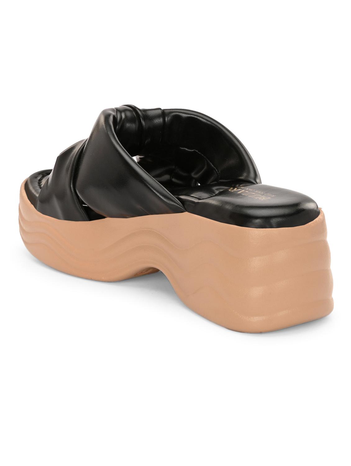 women black slip on wedge - 22037846 - Standard Image - 4