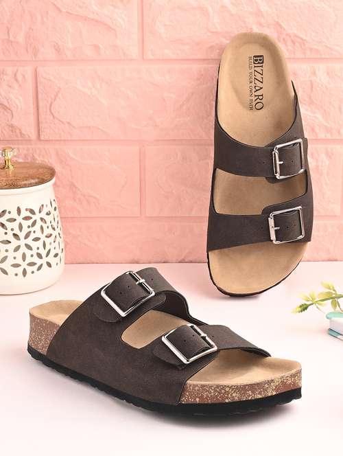 women brown slip on sandal - 22037853 - Standard Image - 0