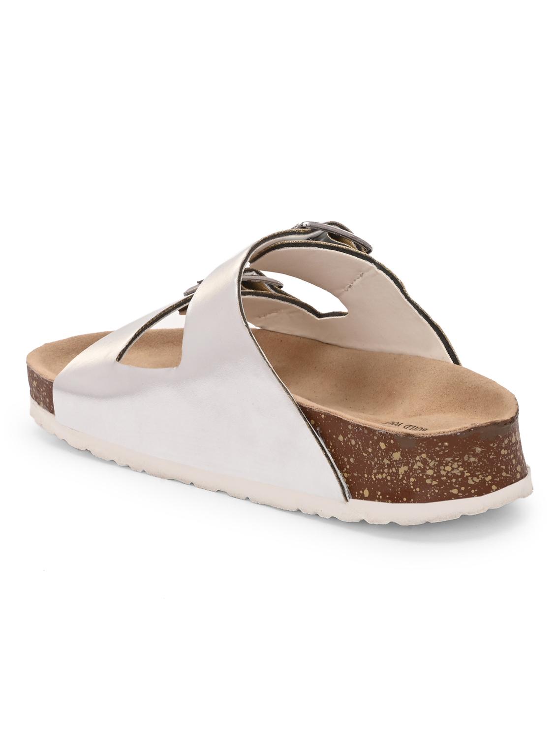 women silver slip on sandal - 22037855 - Standard Image - 4