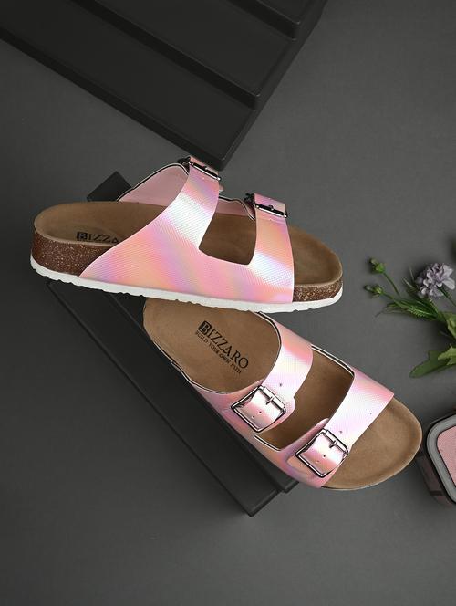 women pink slip on sandal - 22037857 -  Standard Image - 0