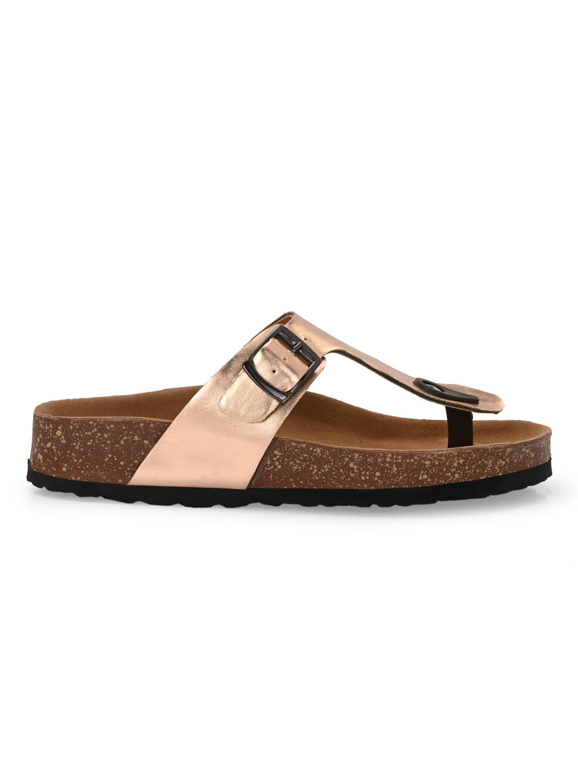 women bronze slip on sandal - 22037859 - Standard Image - 1
