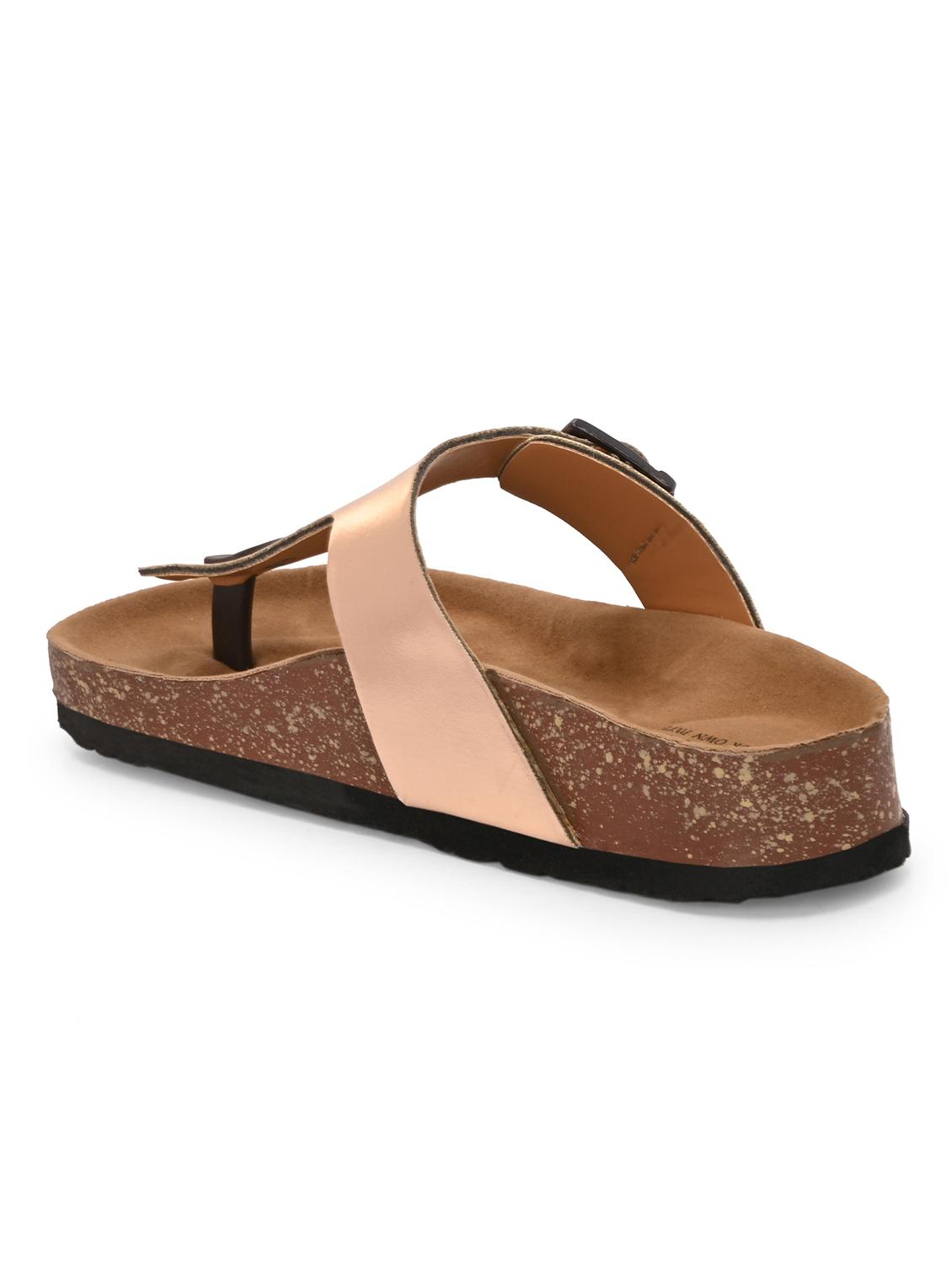 women bronze slip on sandal - 22037859 - Standard Image - 4