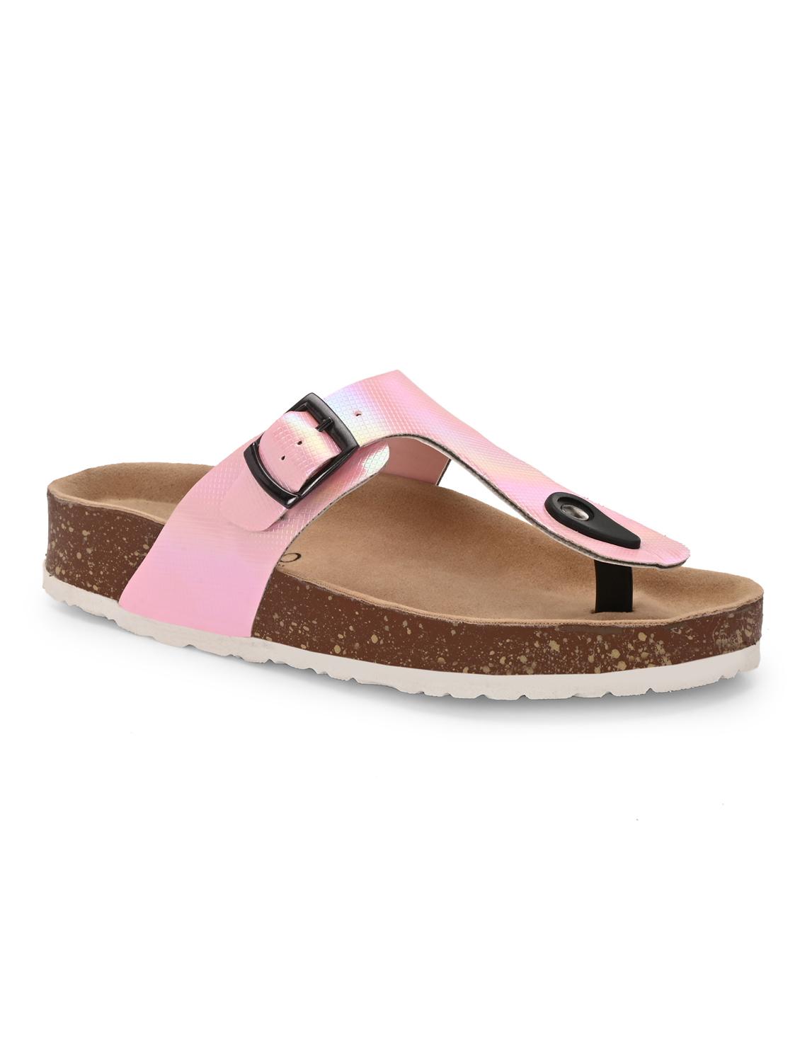 women pink slip on sandal - 22037861 -  Standard Image - 1