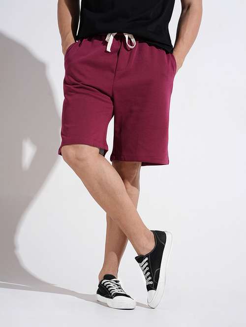 men solid mid rise regular fit shorts - 22037864 -  Standard Image - 0