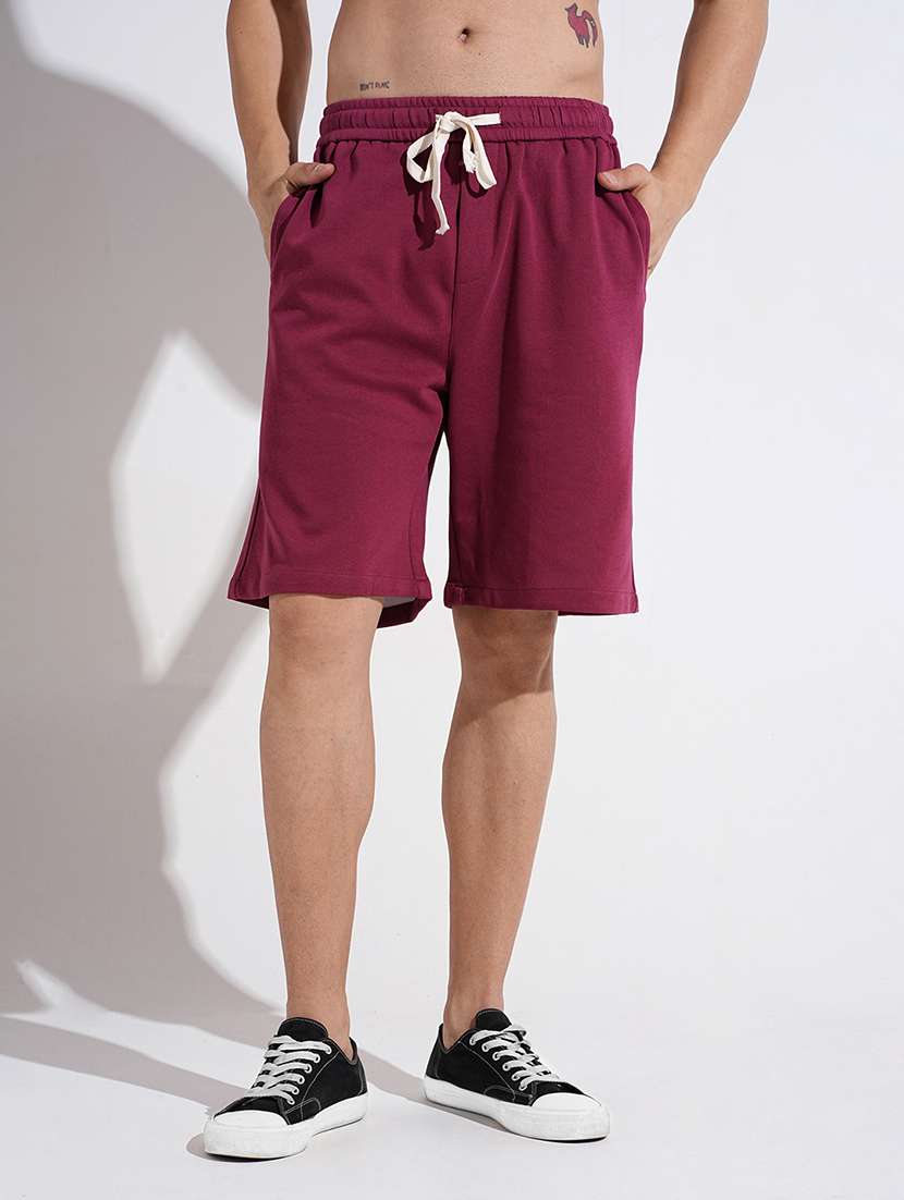 men solid mid rise regular fit shorts - 22037864 -  Standard Image - 1
