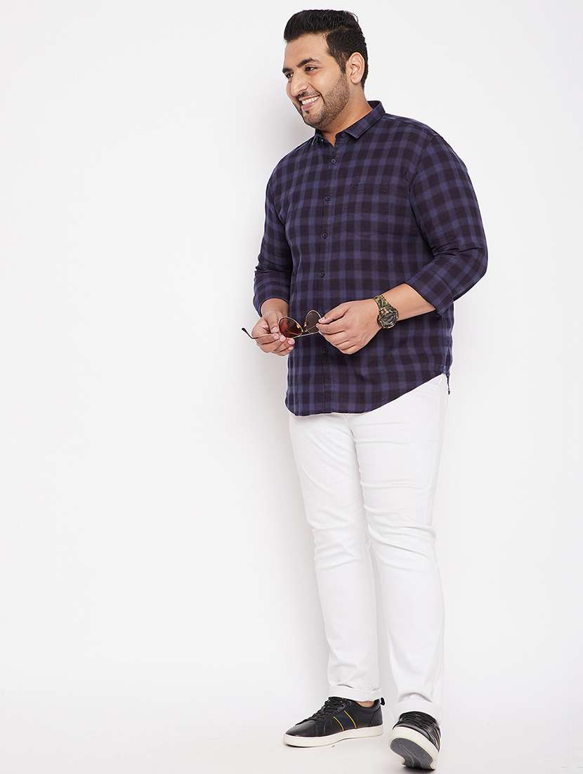 men checkered collared long sleeve regular fit shirt - 22037887 -  Standard Image - 4