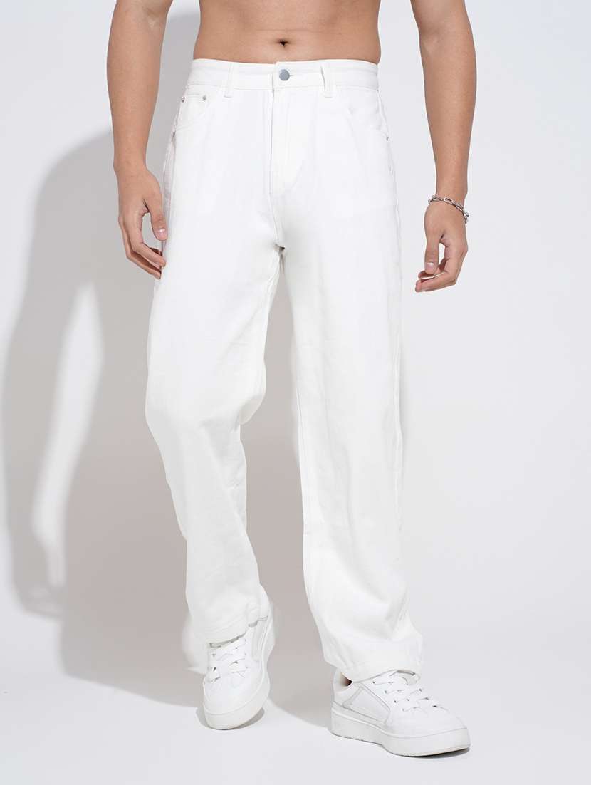 men solid mid rise straight fit jean - 22037911 - Standard Image - 1