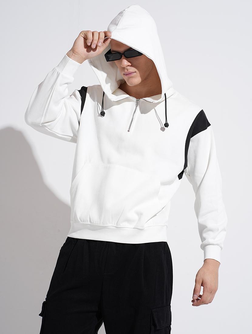 men solid long sleeve hooded sweatshirt - 22037917 - Standard Image - 1