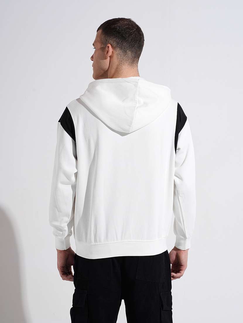men solid long sleeve hooded sweatshirt - 22037917 - Standard Image - 4