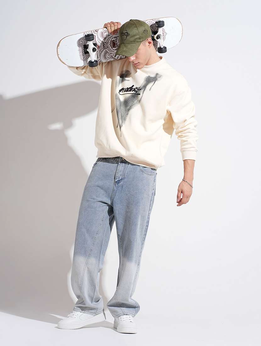 men printed long sleeve round neck sweatshirt - 22037925 -  Standard Image - 6