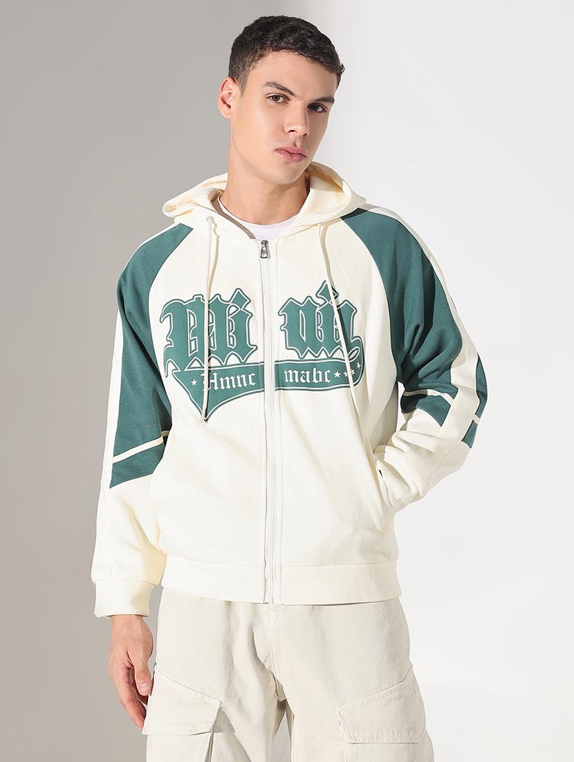 men printed long sleeve hooded sweatshirt - 22037930 - Standard Image - 1
