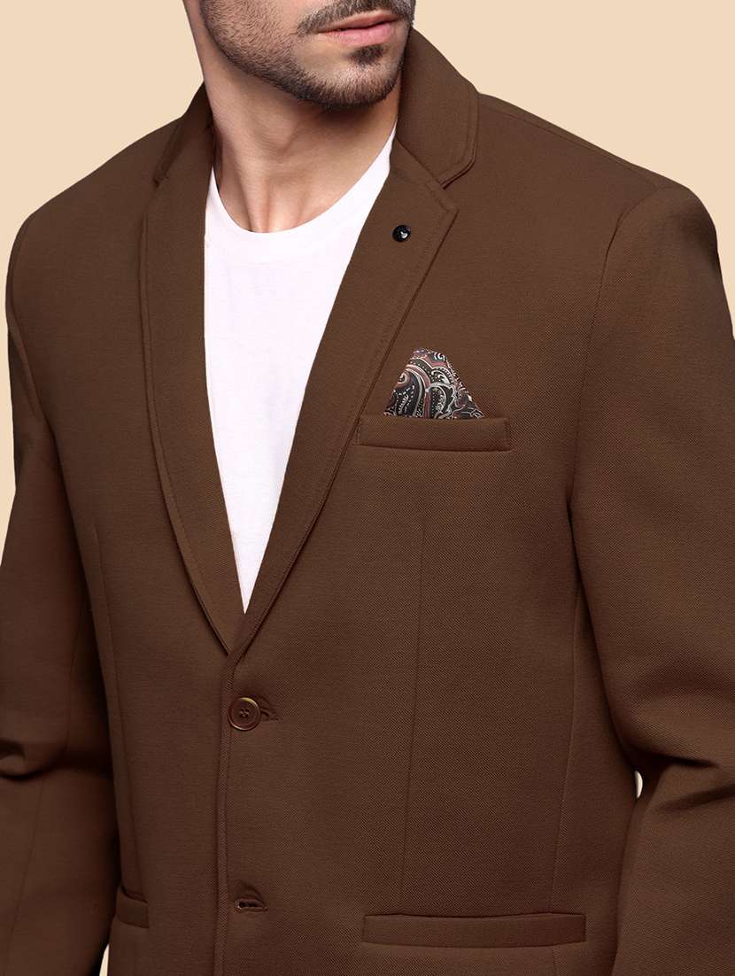 men solid long sleeve single breasted blazer - 22037937 -  Standard Image - 4