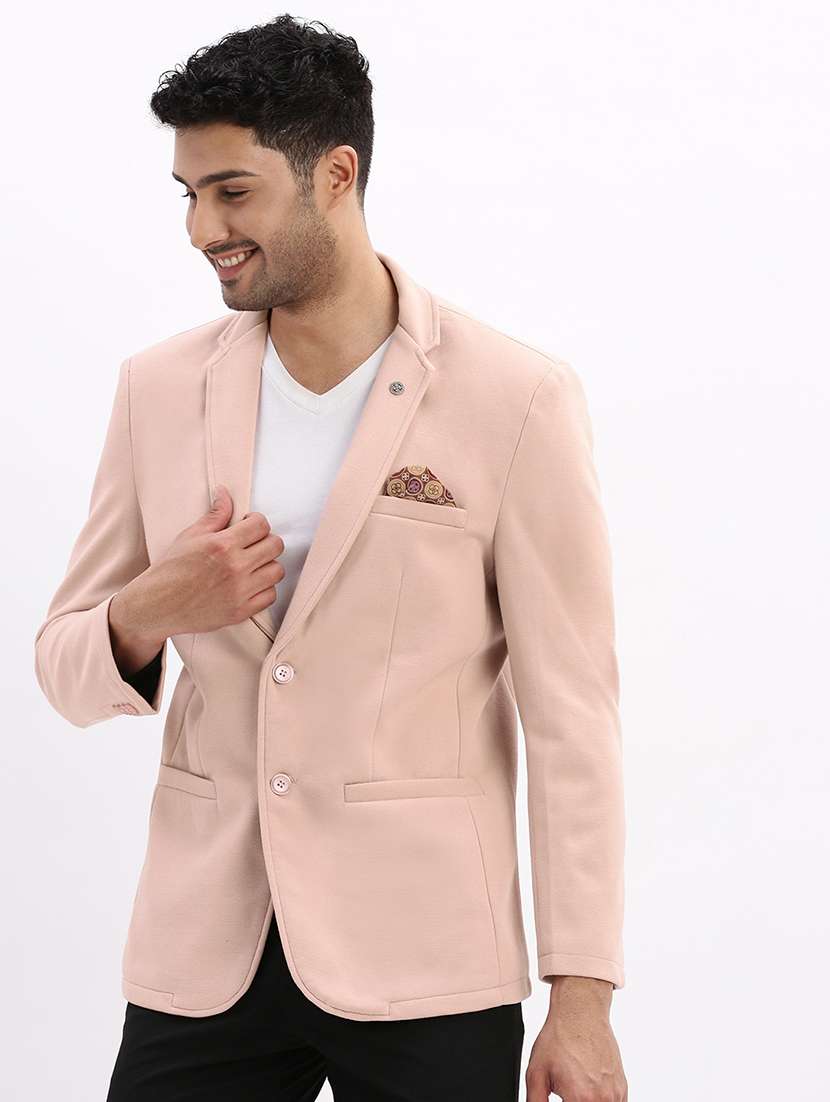 men solid long sleeve single breasted blazer - 22037940 -  Standard Image - 1