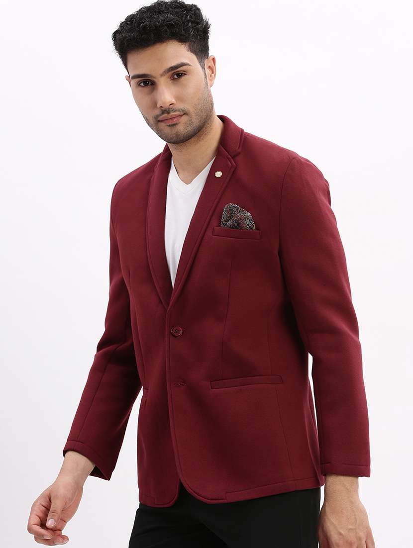 men solid long sleeve single breasted blazer - 22037941 -  Standard Image - 1