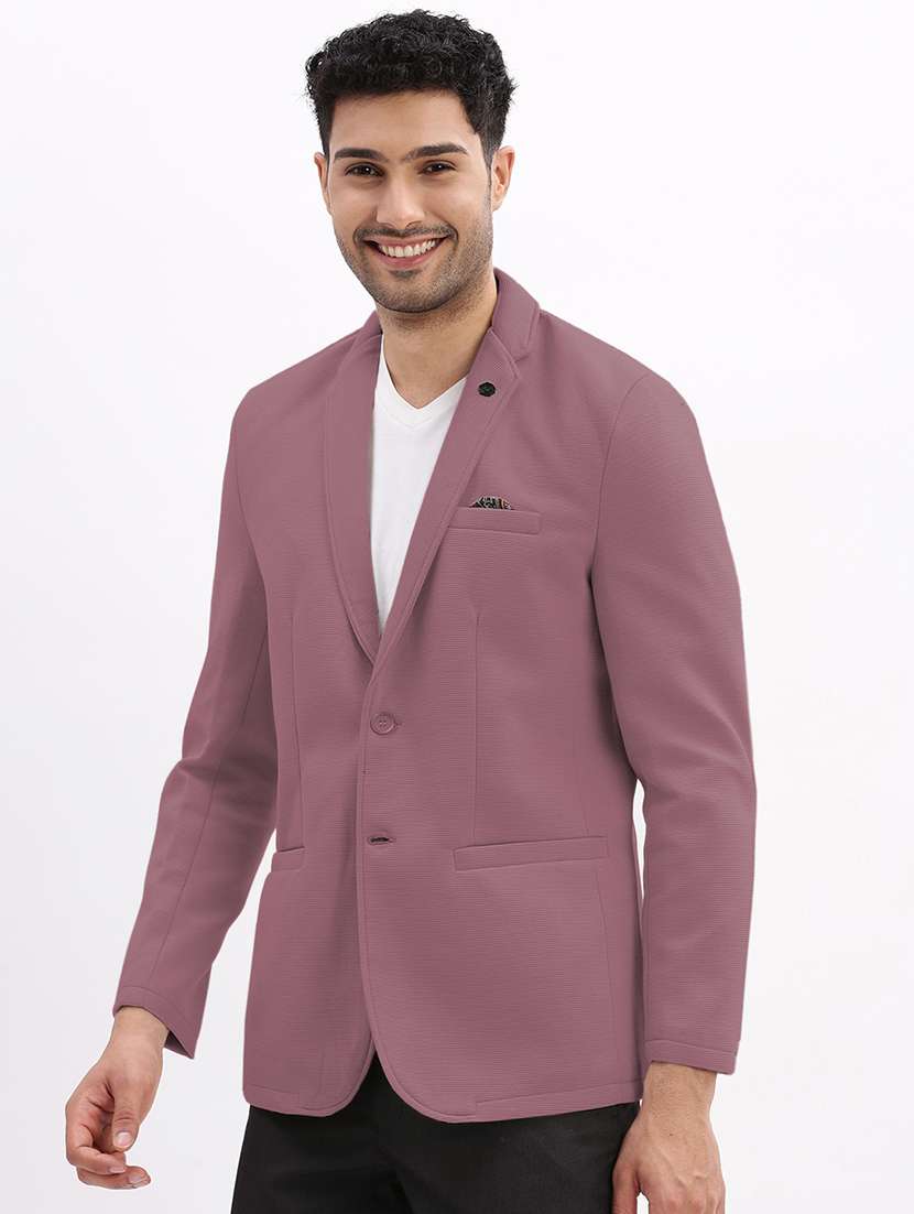 men solid long sleeve single breasted blazer - 22037946 -  Standard Image - 1