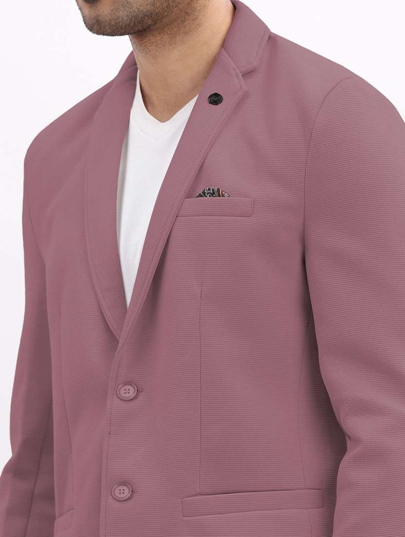 men solid long sleeve single breasted blazer - 22037946 -  Standard Image - 4