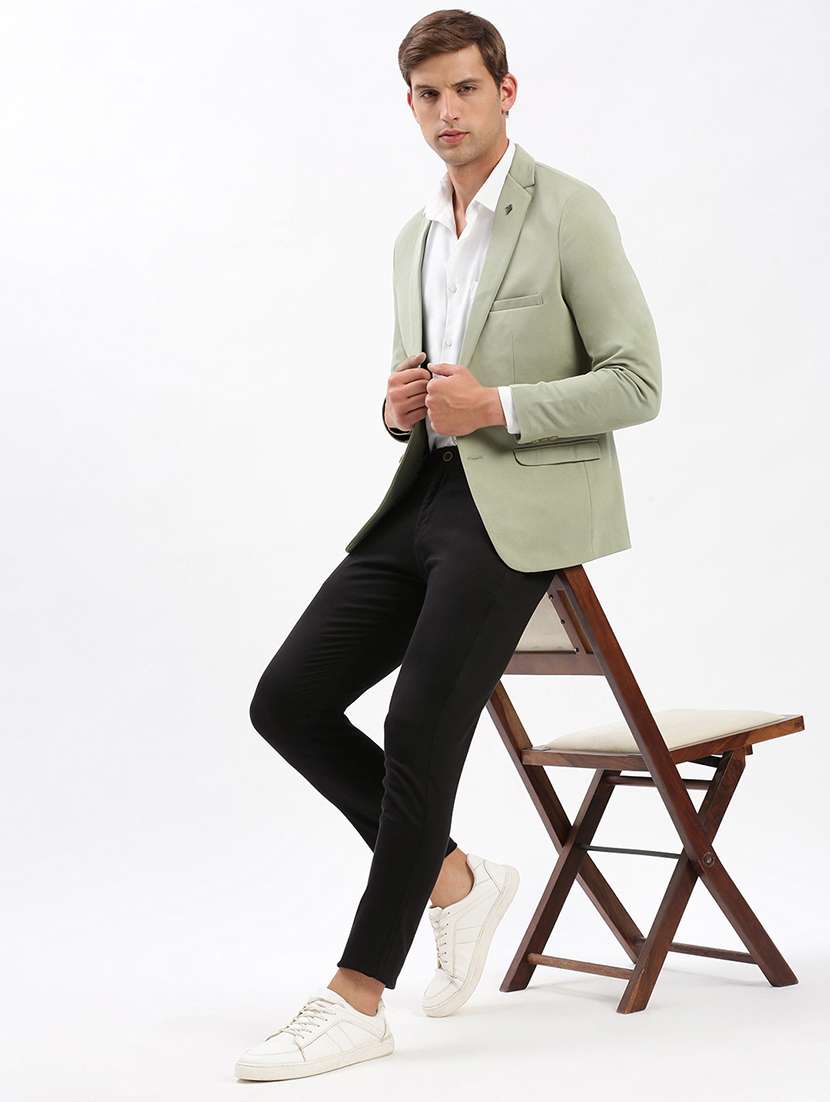 men solid long sleeve single breasted blazer - 22037947 -  Standard Image - 4