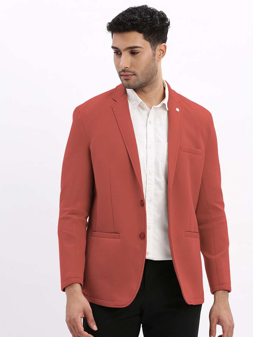 men solid long sleeve single breasted blazer - 22037949 -  Standard Image - 1