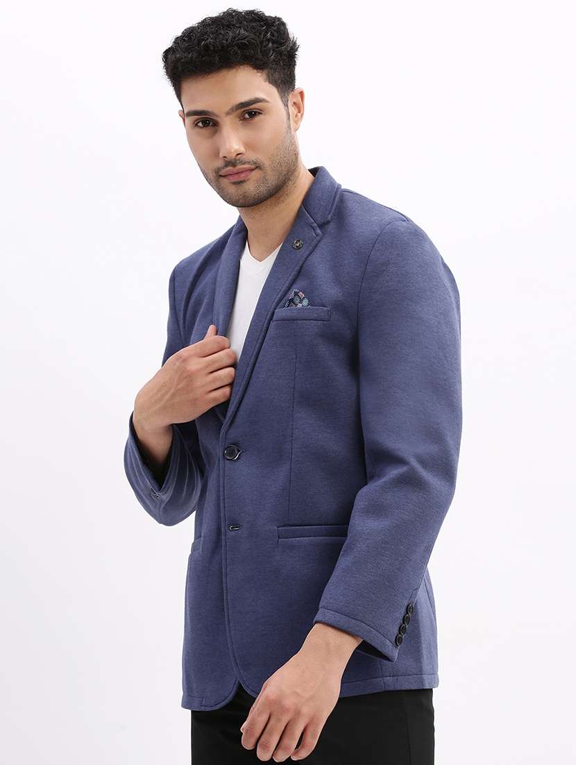 men solid long sleeve single breasted blazer - 22037951 -  Standard Image - 1