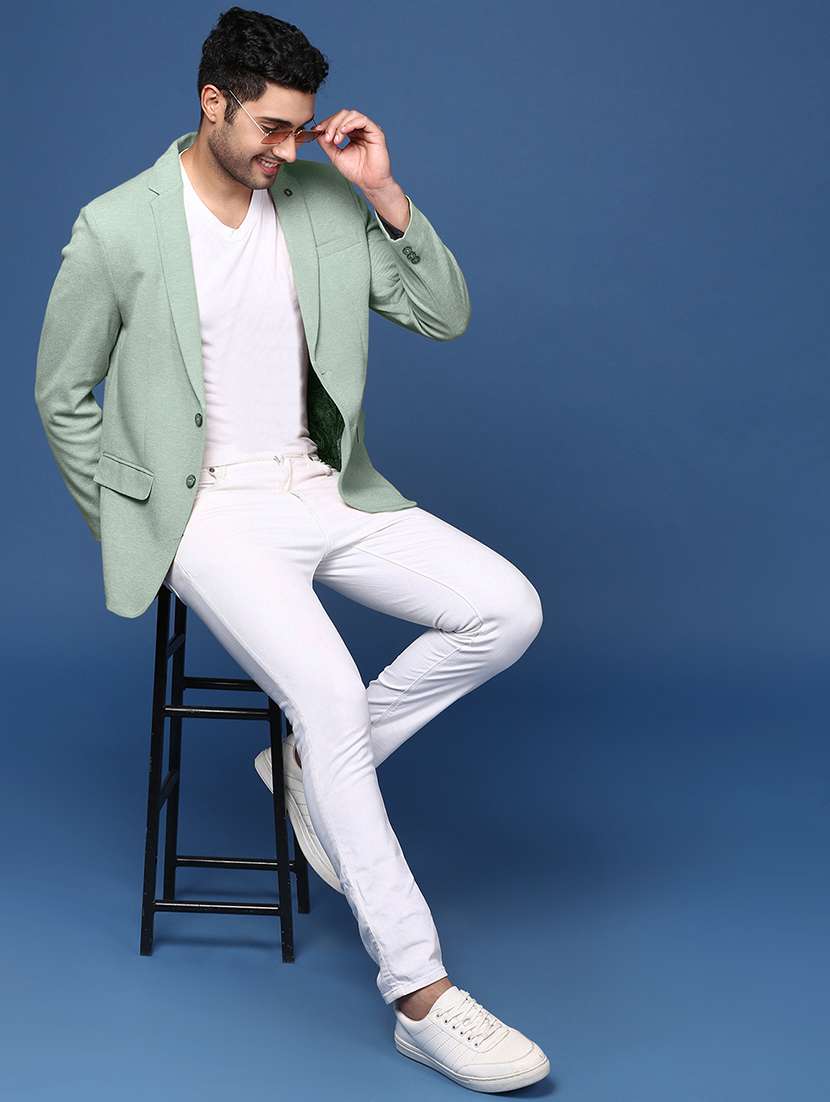 men solid long sleeve single breasted blazer - 22037954 -  Standard Image - 4