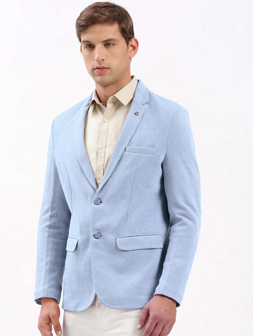 men solid long sleeve single breasted blazer - 22037955 -  Standard Image - 1