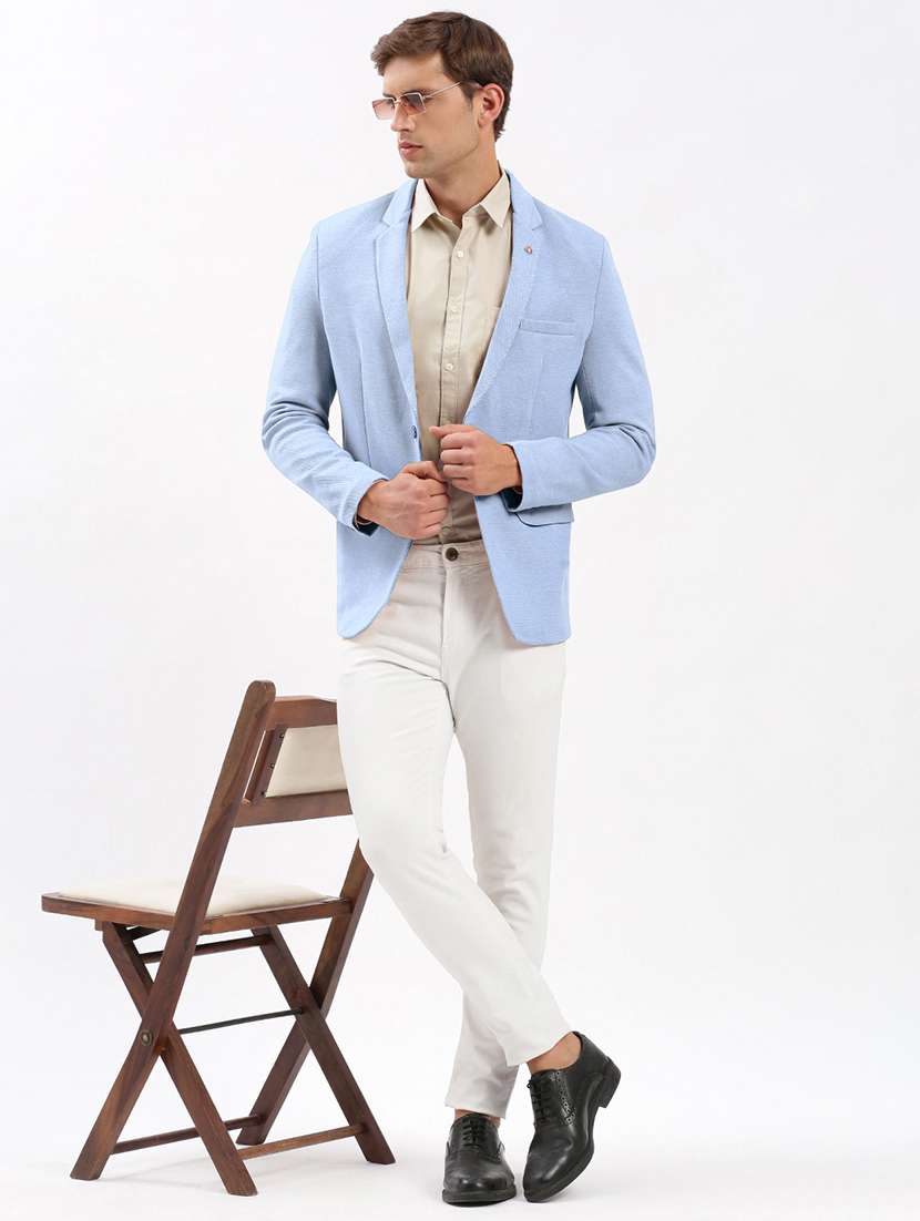 men solid long sleeve single breasted blazer - 22037955 -  Standard Image - 6