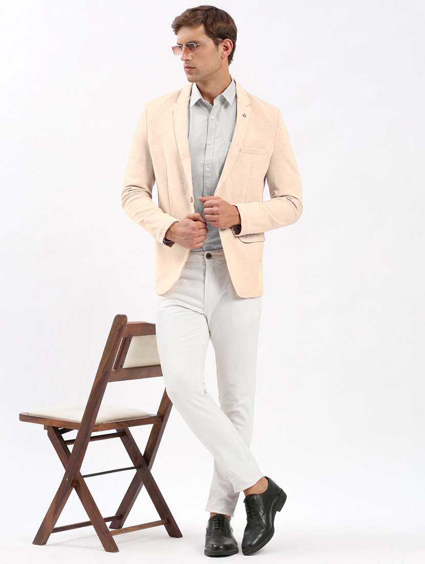 men solid long sleeve single breasted blazer - 22037956 -  Standard Image - 4