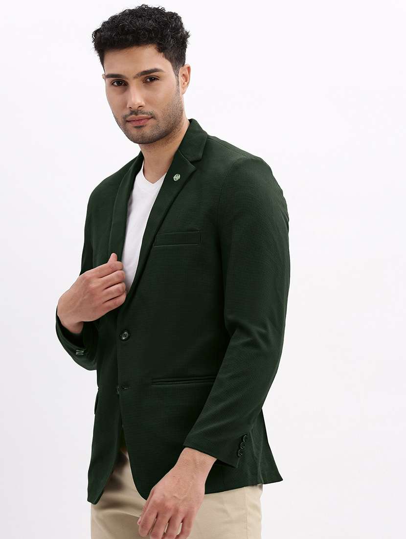 men solid long sleeve single breasted blazer - 22037957 -  Standard Image - 1