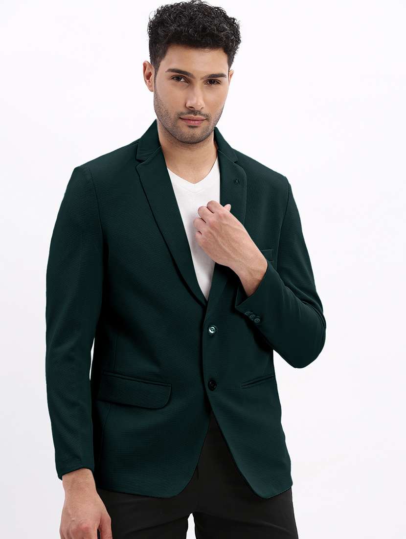 men solid long sleeve single breasted blazer - 22037958 -  Standard Image - 1